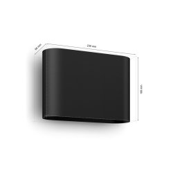 Hue Dymera - Vglampe - Sort - Philips Hue