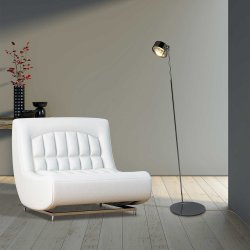 Puk 120 Gulvlampe - LED - Sort Tr - Top-Light