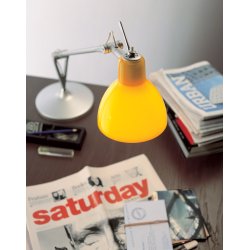 LUXY T2 - Bordlampe - Silver - Glossy Yellow - Rotaliana