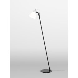 LUXY F0 Glam - Gulvlampe - Metallic Black - Glossy White - Rotaliana