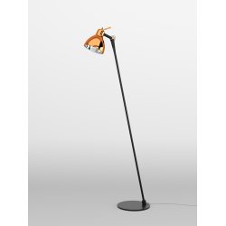 LUXY F0 Glam - Gulvlampe - Metallic Black - Glossy Copper - Rotaliana