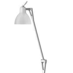 LUXY F1 - Gulvlampe - Silver - Etched White - Rotaliana