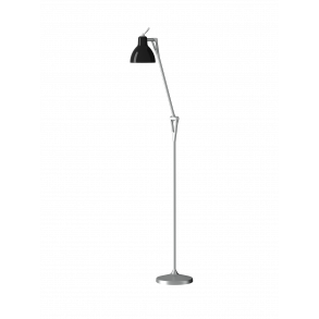 LUXY F1 - Gulvlampe - Silver - Glossy Black - Rotaliana