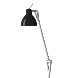 LUXY F1 - Gulvlampe - Silver - Glossy Black - Rotaliana