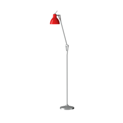LUXY F1 - Gulvlampe - Silver - Glossy Red - Rotaliana