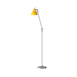 LUXY F1 - Gulvlampe - Silver - Glossy Yellow - Rotaliana