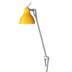 LUXY F1 - Gulvlampe - Silver - Glossy Yellow - Rotaliana