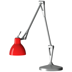 LUXY T2 - Bordlampe - Silver - Glossy Red - Rotaliana