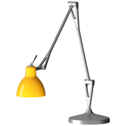 LUXY T2 - Bordlampe - Silver - Glossy Yellow - Rotaliana