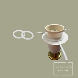 Recesring til E27 Fatning - Hvid