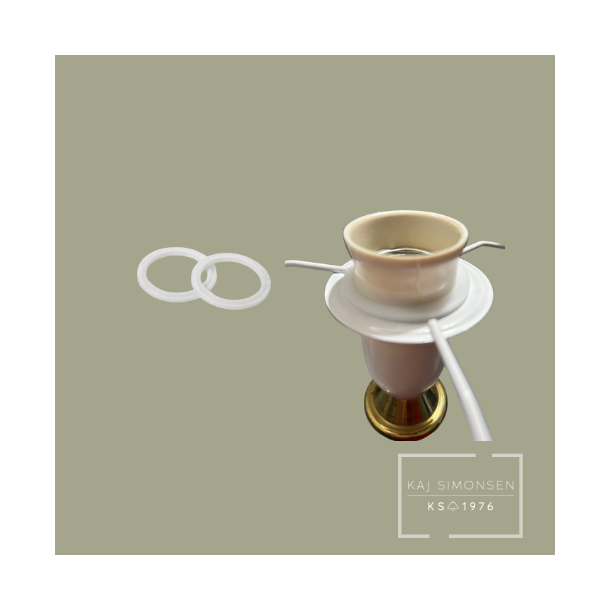 Recesring til E27 Fatning - Hvid