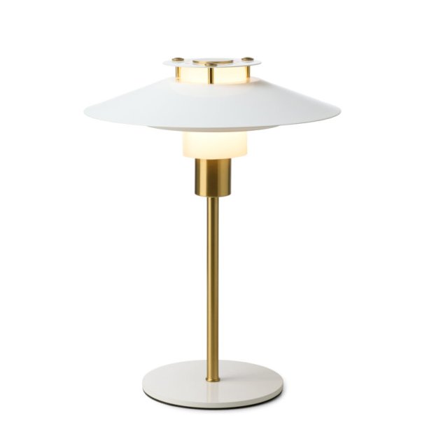 Rivoli Bordlampe - Blank Hvid/Messing - Halo Design
