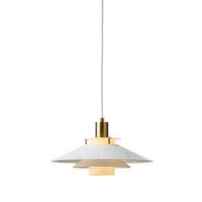 Rivoli Pendel - Blank Hvid/Messing - �26 - Halo Design
