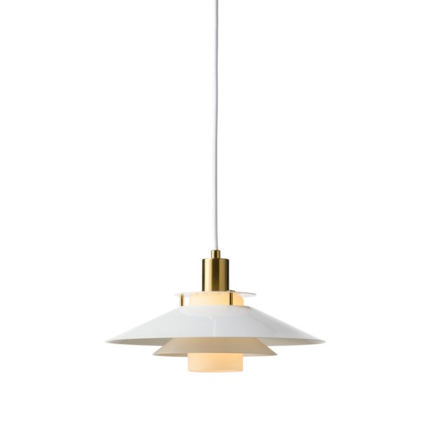 Rivoli Pendel - Blank Hvid/Messing - �26 - Halo Design