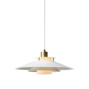 Rivoli Pendel - Blank Hvid/Messing - �40 - Halo Design