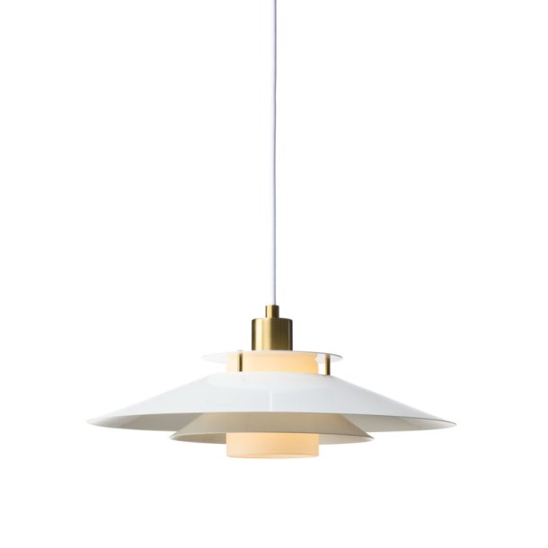 Rivoli Pendel - Blank Hvid/Messing - �40 - Halo Design