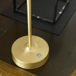 Royal LED Bordlampe - Sort/Guld - Genopladelig - Nielsen Light