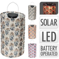 Solcellelampe - Lanterne - Stof - Beige - Koopman