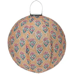 Solcellelampe - Kugle - Stof - 40 - Orange - Koopman