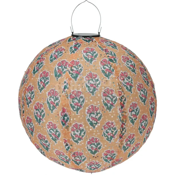 Solcellelampe - Kugle - Stof - 30 - Orange - Koopman
