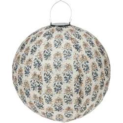 Solcellelampe - Kugle - Stof - 30 - Beige - Koopman