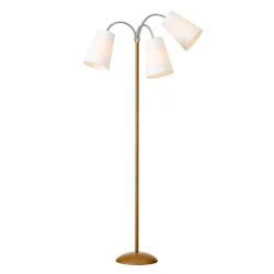 Salsa Gulvlampe - Tr�look inkl. Hvid/Hvid/Hvid sk�rm - Nielsen Light