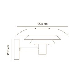 DL25 V�glampe - Udend�rs - Kobber - Dyberg Larsen