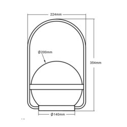 Summer Solar Bordlampe - Genopladelig - 20 - Sort - 3 Trin - Dyberg Larsen
