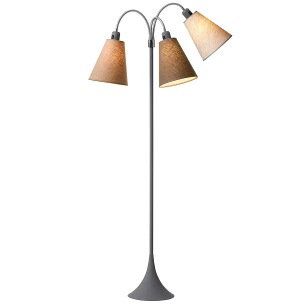 Trafik Gulvlampe - Soft Gr� - Sand/Kakaobrun/Nougat - Nielsen Light