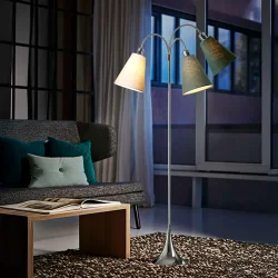 Trafik Gulvlampe - Krom - Creme/Vintergr�n/Skovgr�n - Nielsen Light