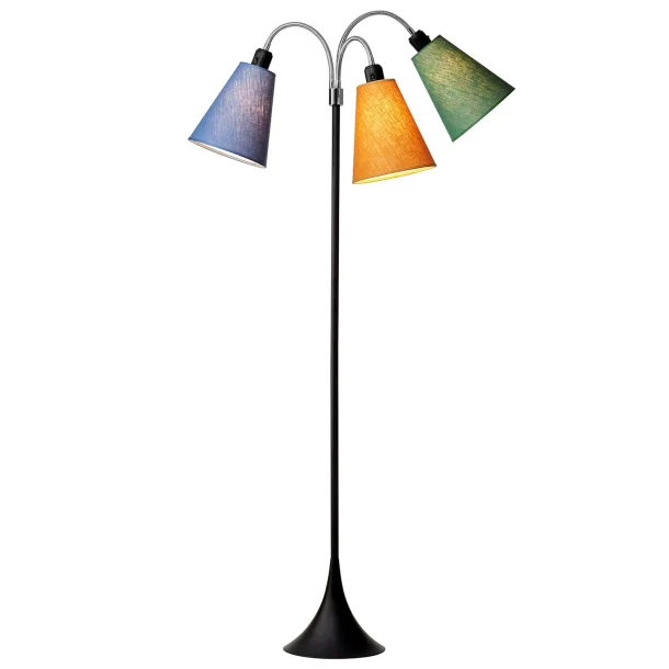 Trafik Gulvlampe - Sort - Dalabl/Karry/Grsgrn - Nielsen Light