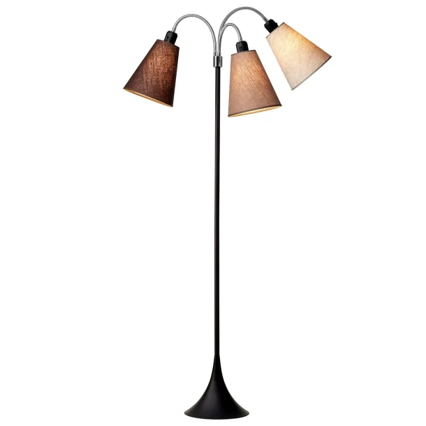 Trafik Gulvlampe - Sort - Brun/Nougat/Sand - Nielsen Light