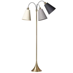 Trafik Gulvlampe - Antik Messing - Creme/Lysegr�/M�rkegr� - Nielsen Light