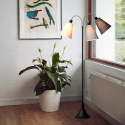 Trafik Gulvlampe - Sort - Creme/Lysegr�/M�rkegr� - Nielsen Light