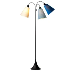 Trafik Gulvlampe - Sort - Creme/St�vet bl�/Havbl� - Nielsen Light