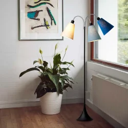 Trafik Gulvlampe - Sort - Creme/St�vet bl�/Havbl� - Nielsen Light
