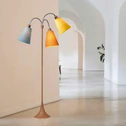 Trafik Gulvlampe - Tr�look - St�vet Bl�/Karry/Sennepsgul - Nielsen Light