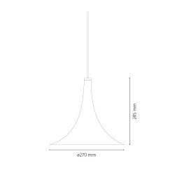Trion P1 pendel - Hvid - Messing - 27 - Dar