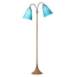 Fodg�nger Gulvlampe - Tr�look/Turkis - Nielsen Light
