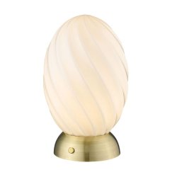 Twist Bordlampe - 25 - Opal/Antik Messing - Halo Design