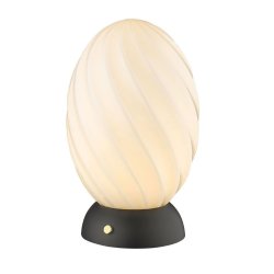Twist Bordlampe - 25 - Opal/Sort - Halo Design