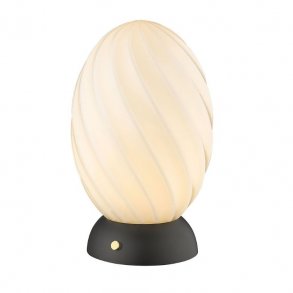 Twist Bordlampe - 25 - Opal/Sort - Halo Design