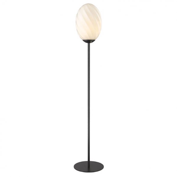 Twist Gulvlampe - 25 - Opal / Sort - Halo Design