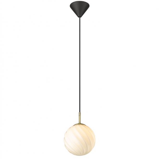 Twist pendel -  Ball 15 - Opal / Antik Messing - Halo Design