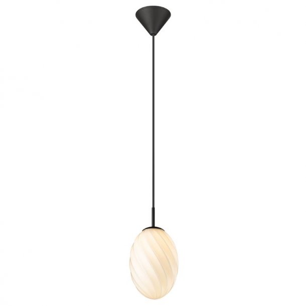 Twist pendel - Egg 15 - Opal / Sort - Halo Design