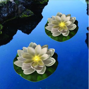 Flydende Solar Lotus Blomster - 2 STYK - Veli Line