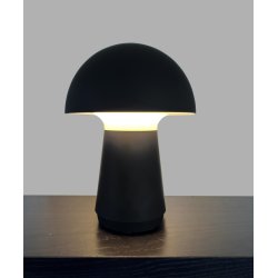 Batteri Touch Bordlampe - Genopladelig - Sort  - Veli-Line