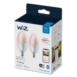 Wiz E14 LED Pre - 470lm - Kerte 2 pack - Fuld Farve - Wiz