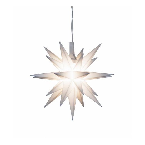 Herrnhuter stjerne - 8cm - Hvid