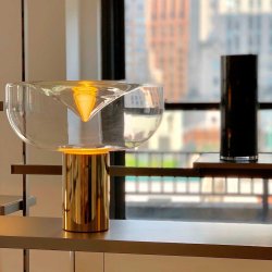 Aella 1968 T Bordlampe - Transparent/Krom - Leucos